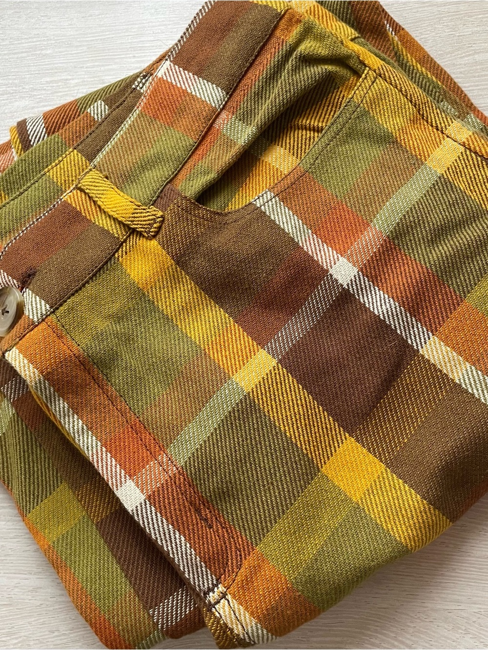 The Hippie Shake Vintage Inspired Get It On Checked Plaid Flare Pants RARE NWT - Picture 8 of 8